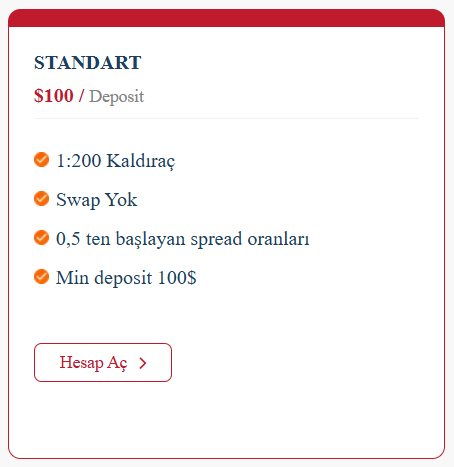 nsc trader hesap türleri