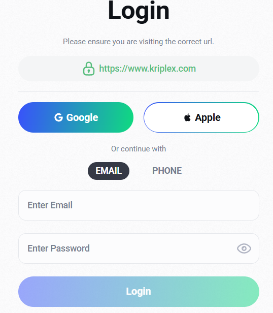 kriplex hesap türleri