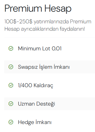 run markets hesap türleri